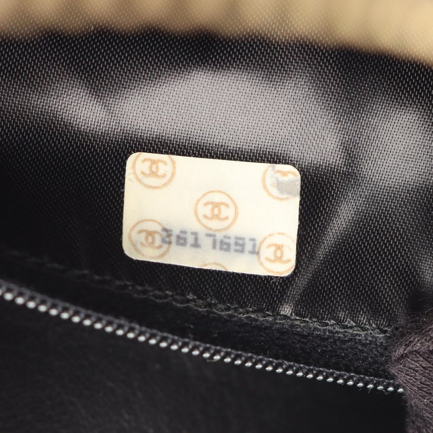 Chanel Shoulder Bag Quilted Black Lambskin Che — view 5