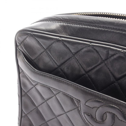 Chanel Shoulder Bag Quilted Black Lambskin Che — view 8