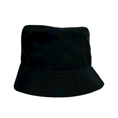 Prada Box Re-Nylon Logo Nylon Bucket Hat Black — view 3