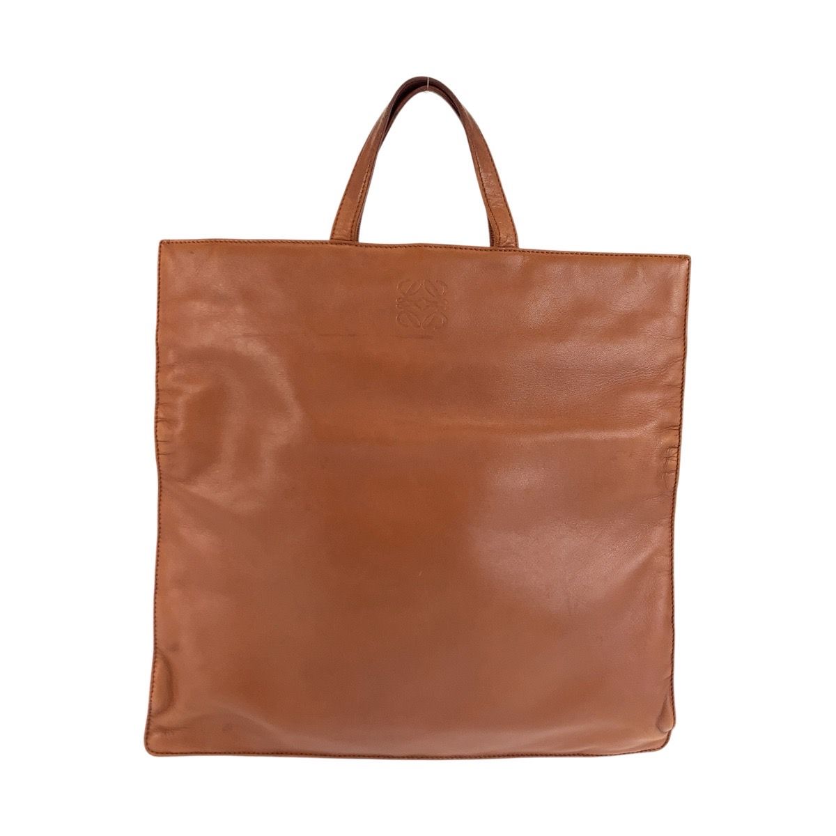 Loewe Anagram Brown Camel Gold Leather Tote