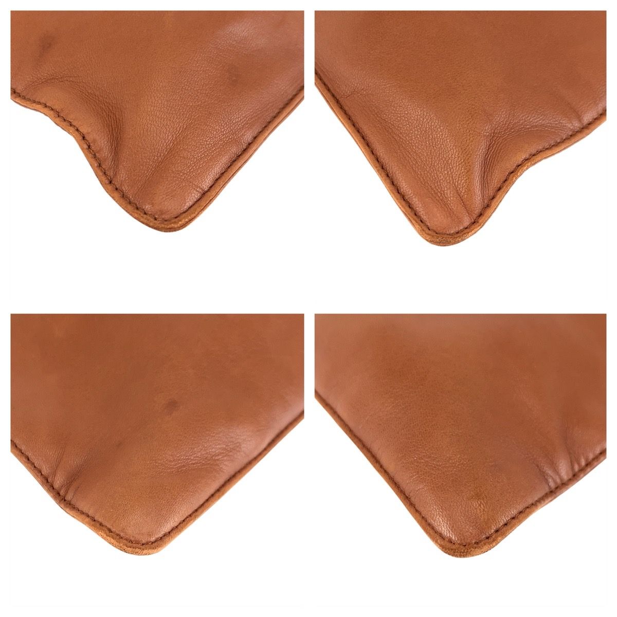 Loewe Anagram Brown Camel Gold Leather Tote — view 3