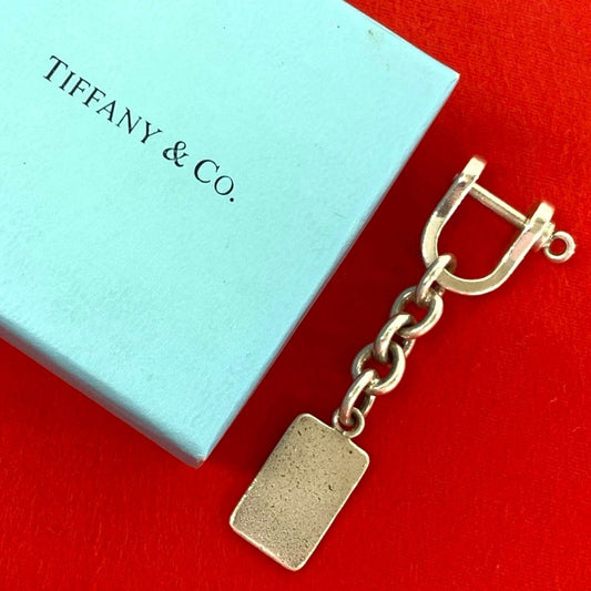 Tiffany & Co Ingot Charm 925 Sterling Silver Key Holder Key Ring