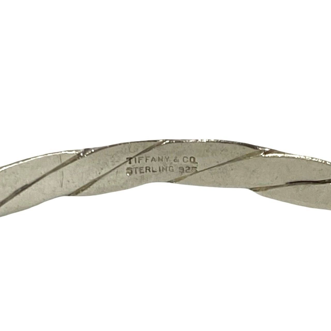 Tiffany & Co Knife Edge Twist Bangle 925 Sterling Silver Bracelet — view 3