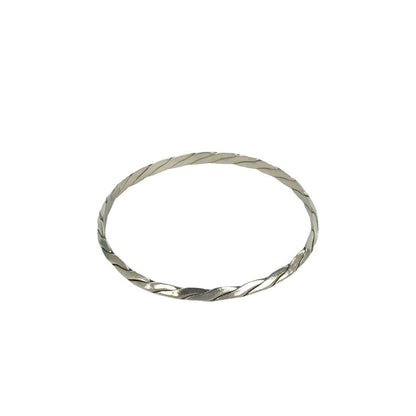 Tiffany & Co Knife Edge Twist Bangle 925 Sterling Silver Bracelet — view 6