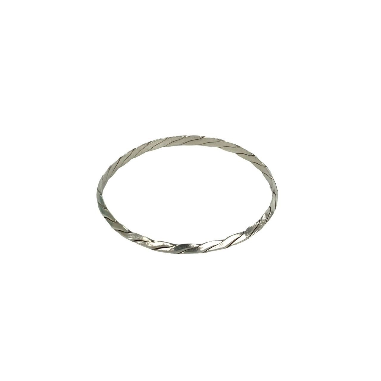 Tiffany & Co Knife Edge Twist Bangle 925 Sterling Silver Bracelet — view 4