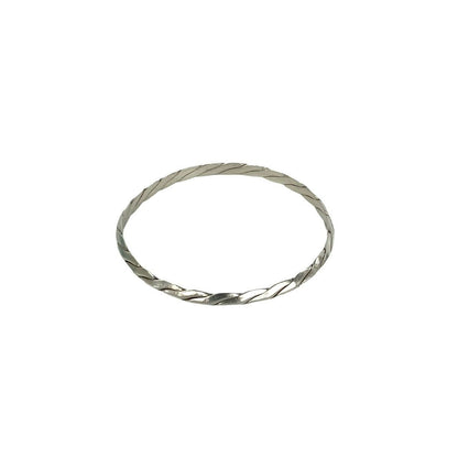 Tiffany & Co Knife Edge Twist Bangle 925 Sterling Silver Bracelet — view 4
