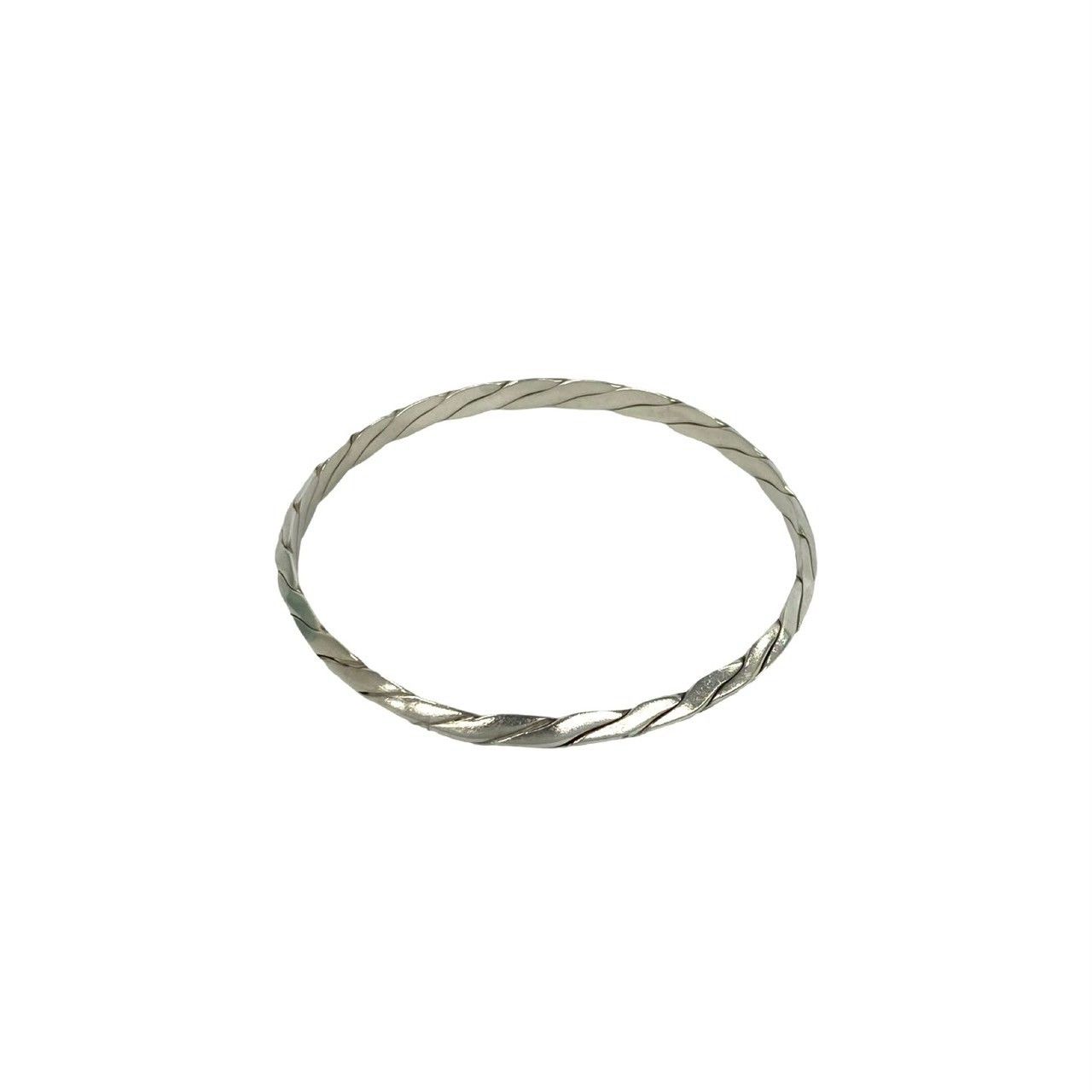 Tiffany & Co Knife Edge Twist Bangle 925 Sterling Silver Bracelet — view 5