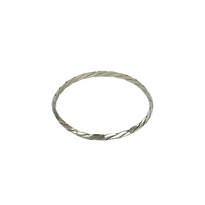 Tiffany & Co Knife Edge Twist Bangle 925 Sterling Silver Bracelet — view 5