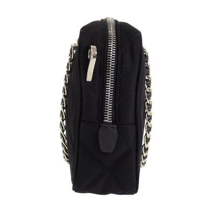 Prada Quilted 2-Way Shoulder Tote Nylon Black Silver — view 5