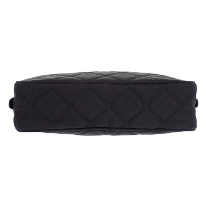 Prada Quilted 2-Way Shoulder Tote Nylon Black Silver — view 7