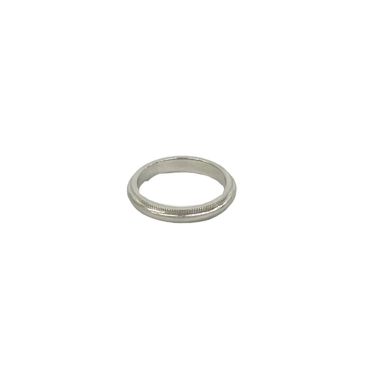 Tiffany & Co Box with Case Mil Gray Ring Platinum Silver — view 6
