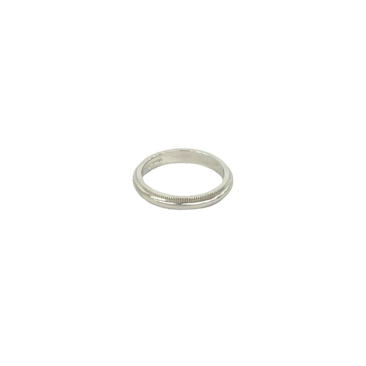Tiffany & Co Box with Case Mil Gray Ring Platinum Silver — view 4
