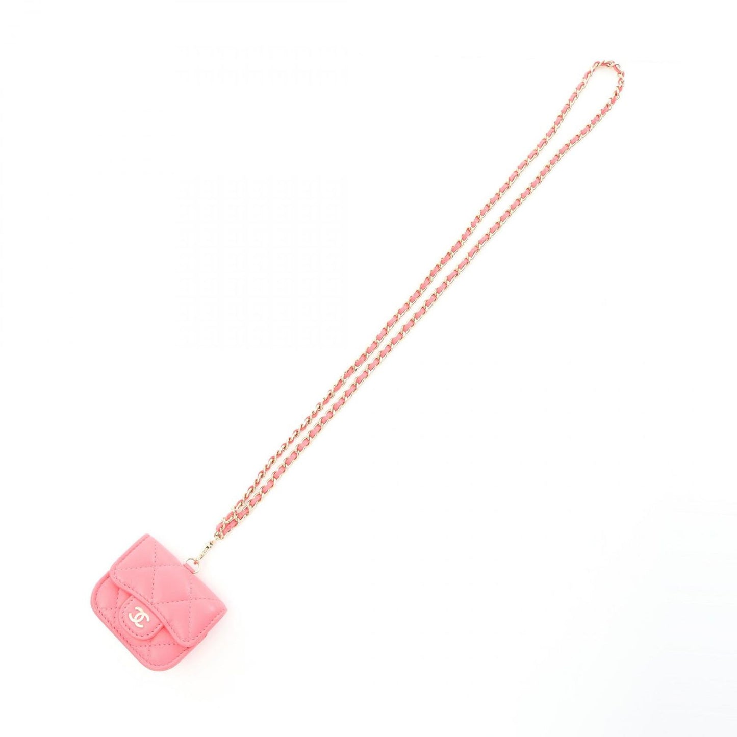 Chanel Quilted Pink Lambskin Air Pods Pro — view 7