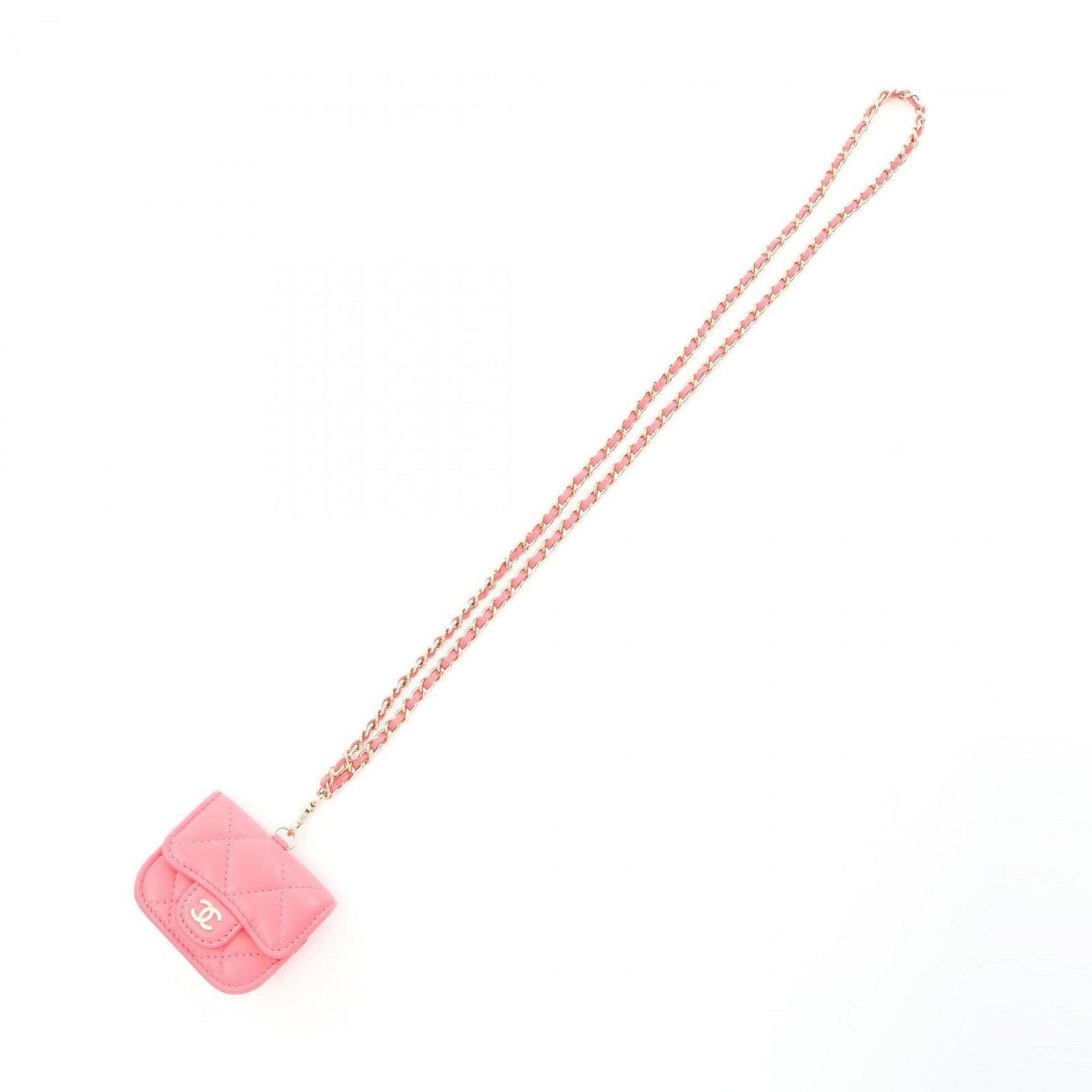 Chanel Quilted Pink Lambskin Air Pods Pro — view 7