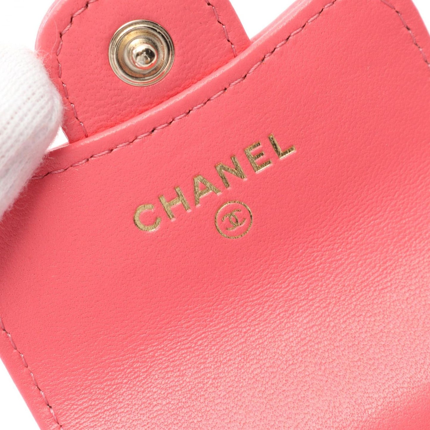 Chanel Quilted Pink Lambskin Air Pods Pro — view 4