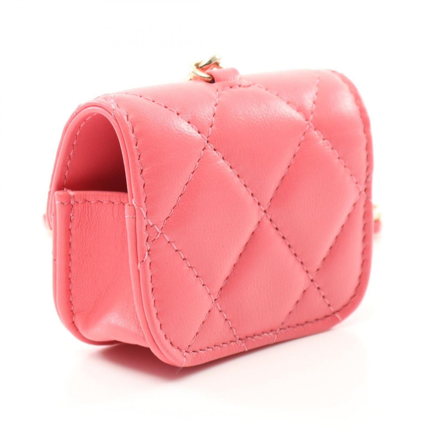 Chanel Quilted Pink Lambskin Air Pods Pro — view 2