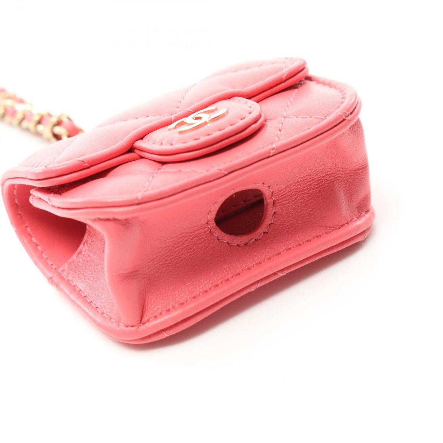 Chanel Quilted Pink Lambskin Air Pods Pro — view 6