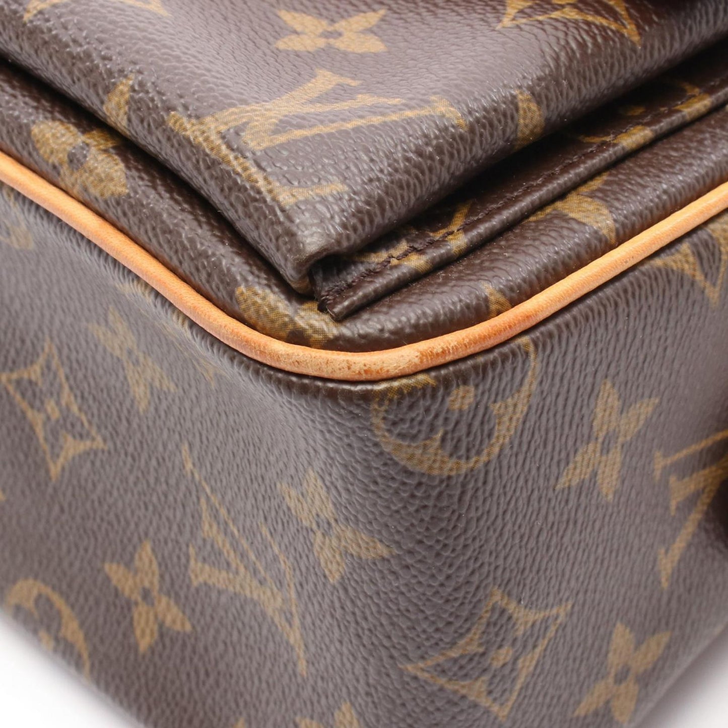 Louis Vuitton Shoulder Bag Viva City MM Canvas Leather — view 8