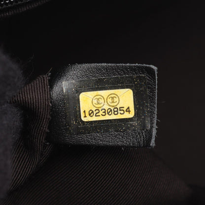 Chanel Handbag Quilted Black Leather CC Logo — view 5