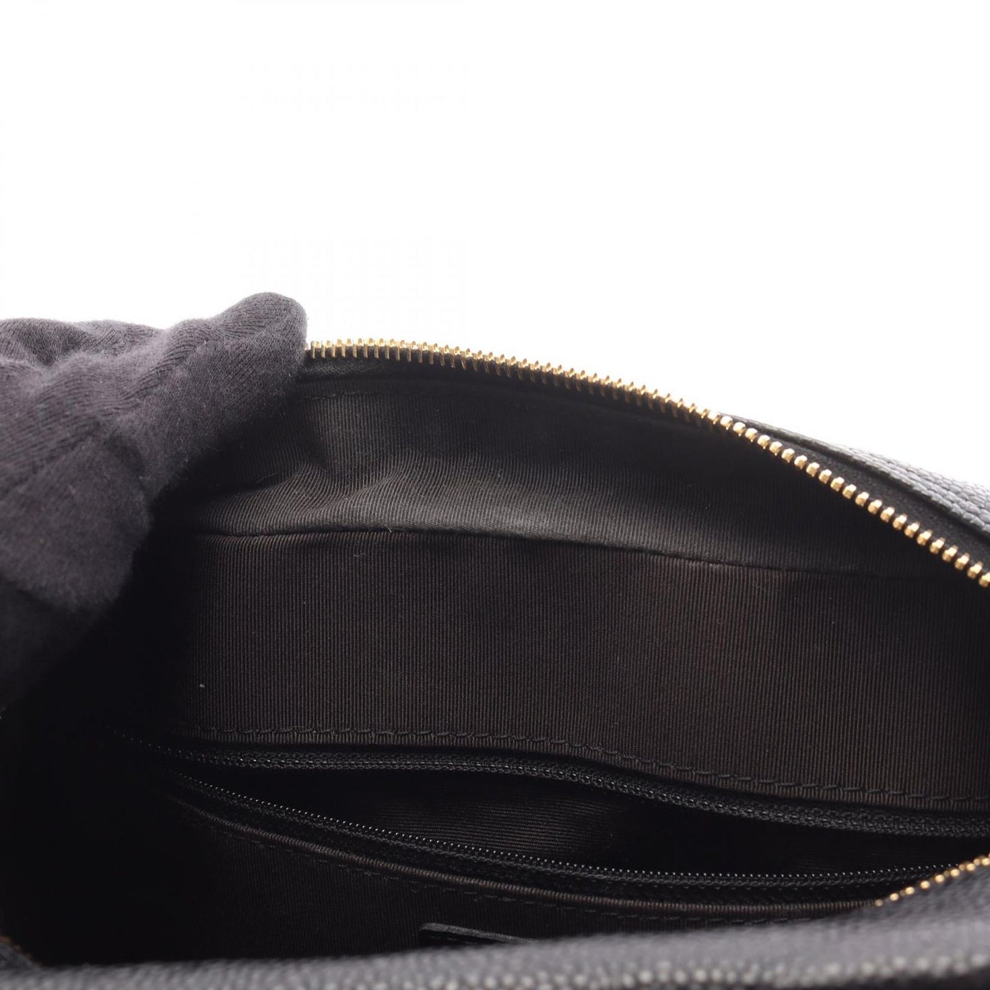 Chanel Handbag Quilted Black Leather CC Logo — view 6