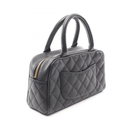 Chanel Handbag Quilted Black Leather CC Logo — view 2