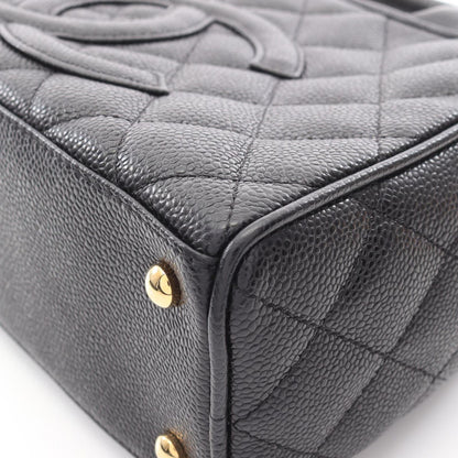 Chanel Handbag Quilted Black Leather CC Logo — view 9