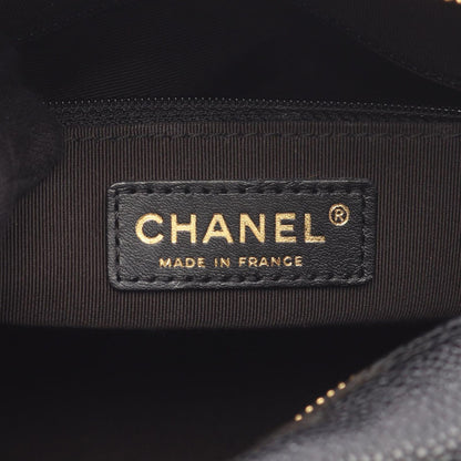 Chanel Handbag Quilted Black Leather CC Logo — view 4