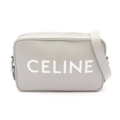 Celine Seri Shoulder Bag Midi Gray Leather Logo