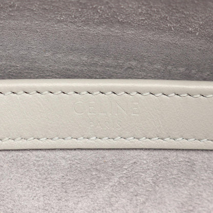 Celine Seri Shoulder Bag Midi Gray Leather Logo — view 4