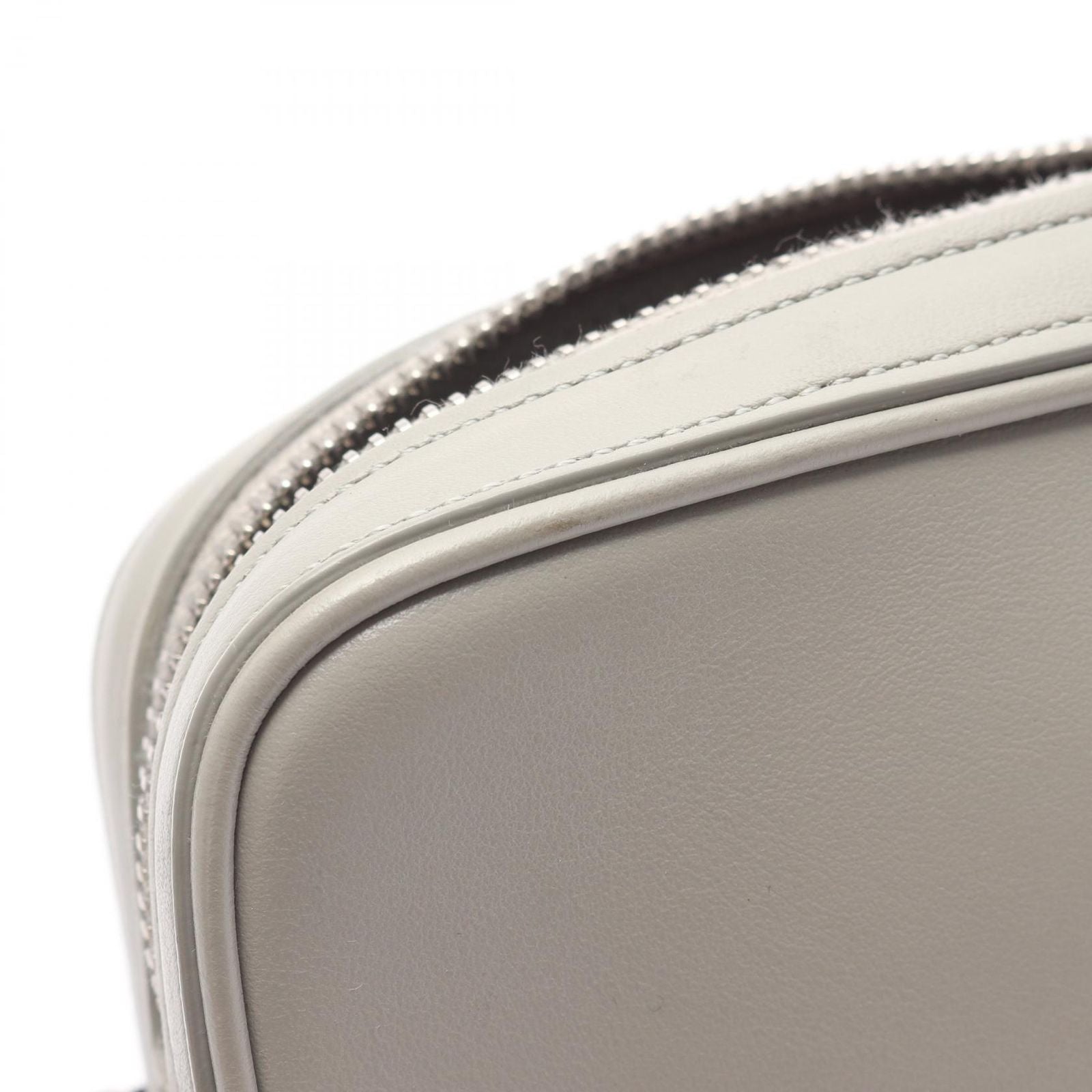 Celine Seri Shoulder Bag Midi Gray Leather Logo — view 6
