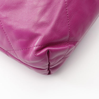Chanel Shoulder Bag 22 Mini Purple Leather 22 Quilted 2-Way Che — view 6