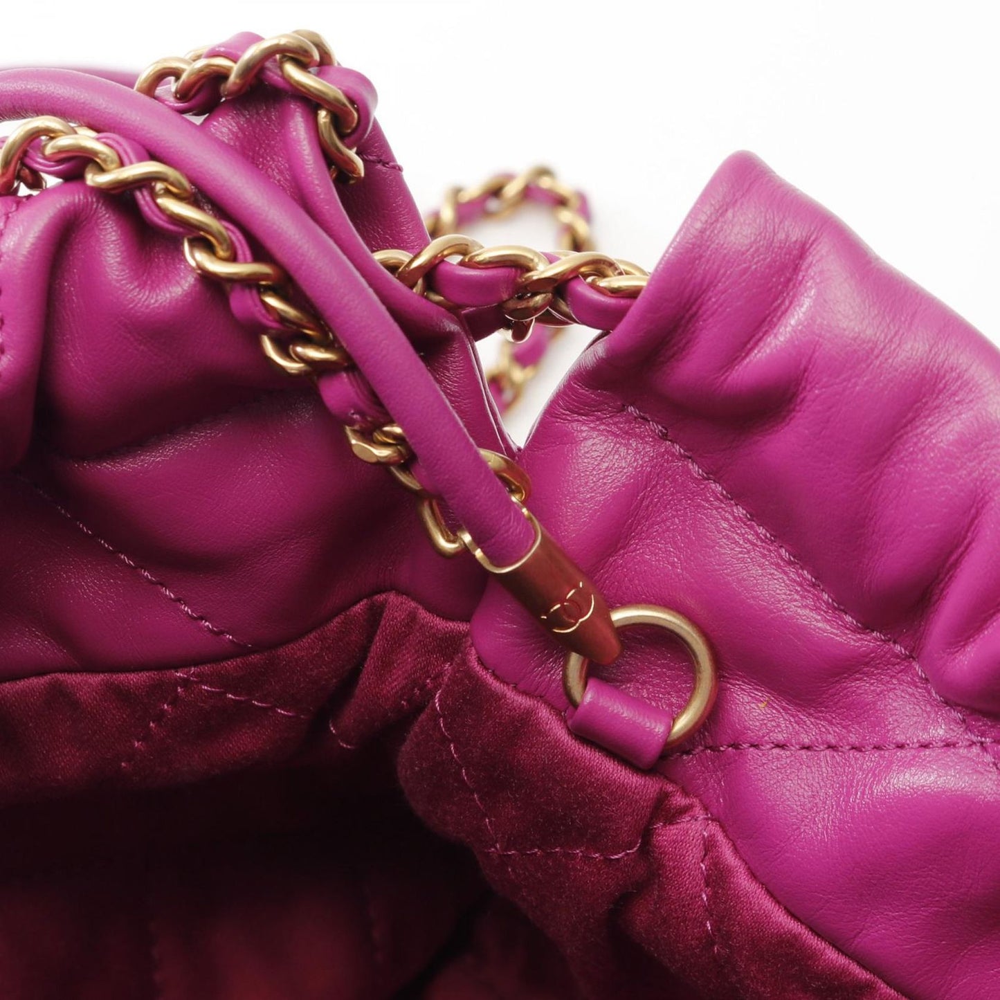 Chanel Shoulder Bag 22 Mini Purple Leather 22 Quilted 2-Way Che — view 8