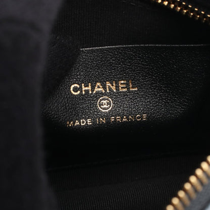 Chanel Shoulder Bag Quilted CC Logo Silver Gray Lambskin Che — view 4