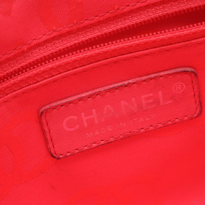 Chanel Cambon Line Black Enamel Leather Patent Shoulder Bag — view 4