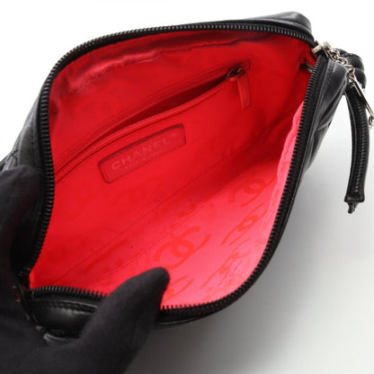 Chanel Cambon Line Black Enamel Leather Patent Shoulder Bag — view 3