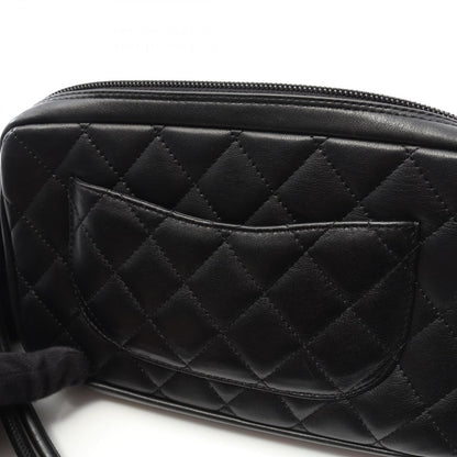 Chanel Cambon Line Black Enamel Leather Patent Shoulder Bag — view 9