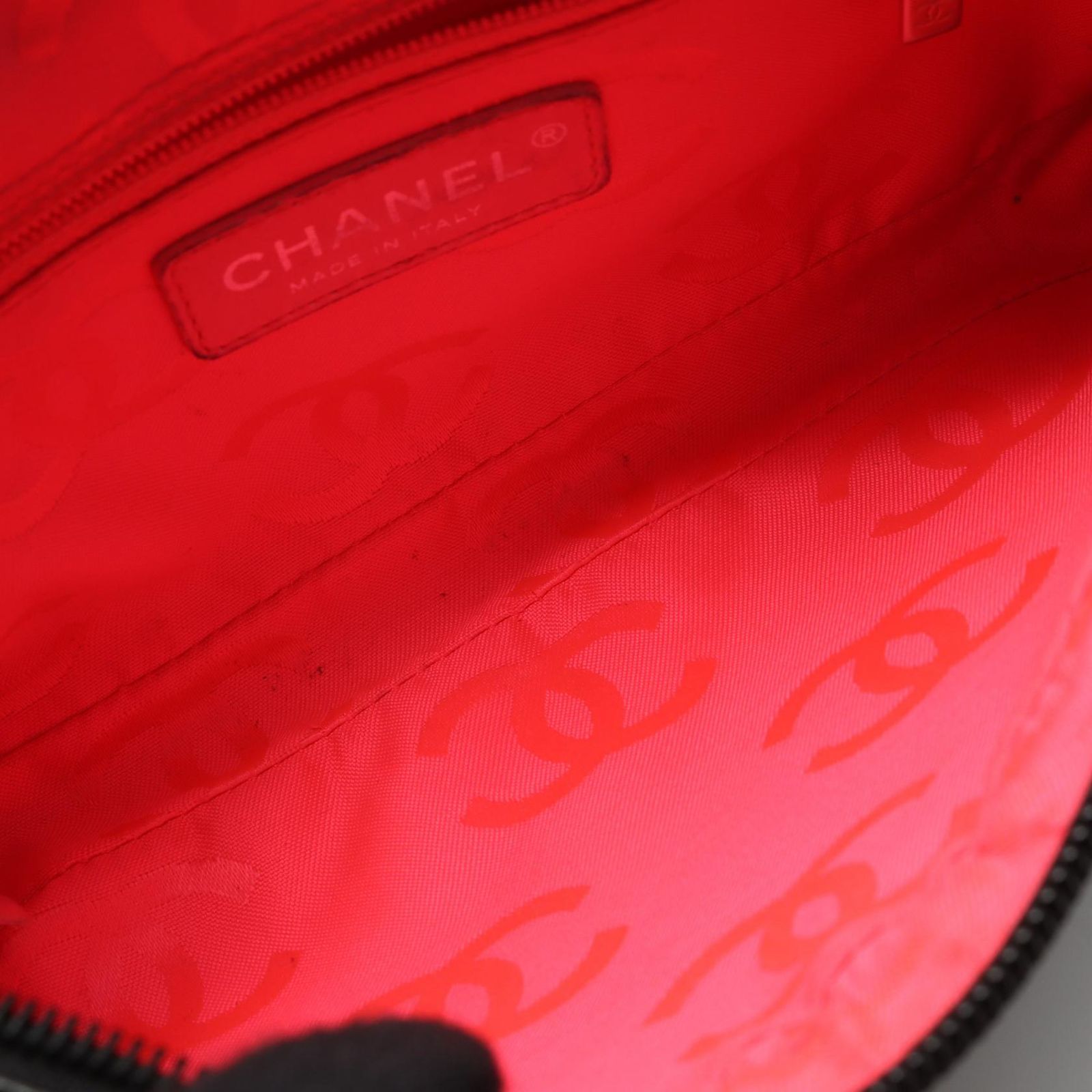 Chanel Cambon Line Black Enamel Leather Patent Shoulder Bag — view 6