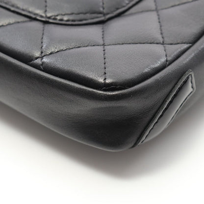Chanel Cambon Line Black Enamel Leather Patent Shoulder Bag — view 8