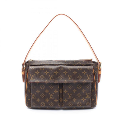 Louis Vuitton Shoulder Bag GM Canvas Leather