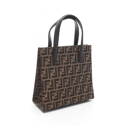 Fendi Handbag Black Khaki Canvas Leather 2-Way — view 2