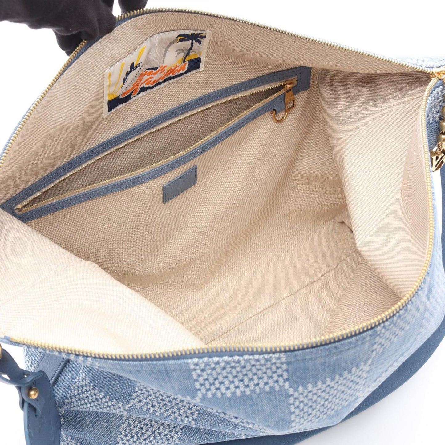 Louis Vuitton Shoulder Bag Bo Denim Blue — view 3