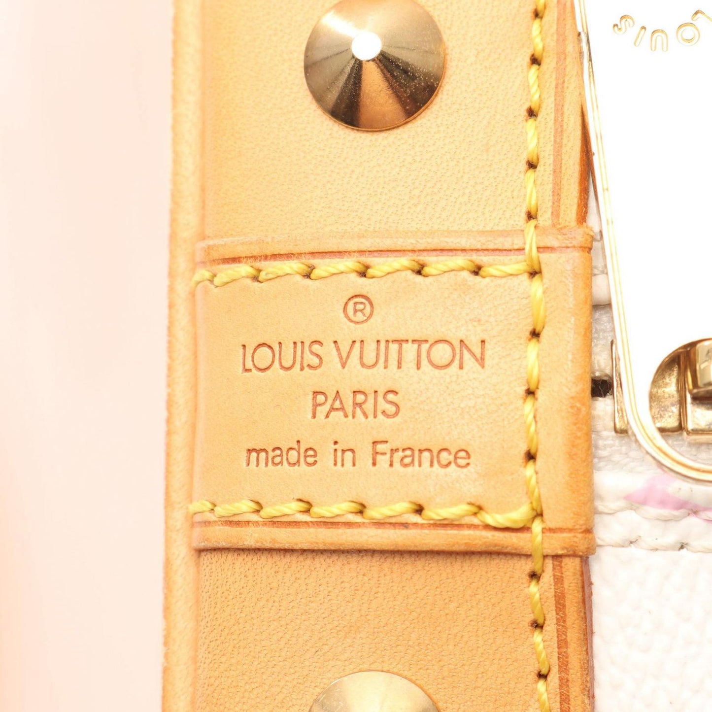 Louis Vuitton Handbag Alma Blanc Canvas Leather — view 4