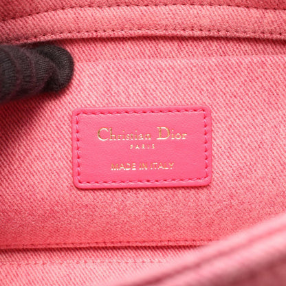 Dior Dio Handbag D-joy Midi Cannage Pink Denim — view 4