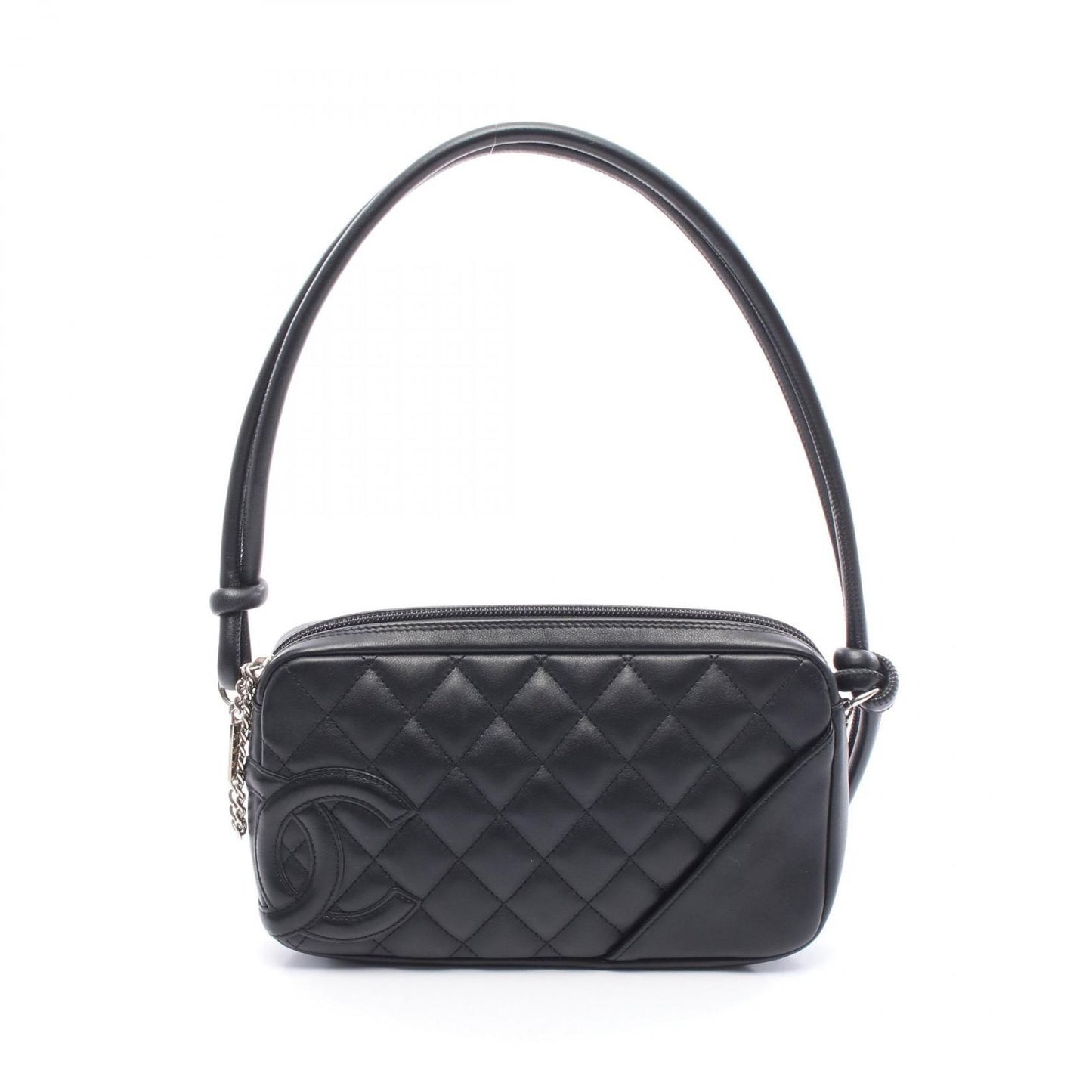 Chanel Handbag Cambon Line Black Leather Aninesa pouch