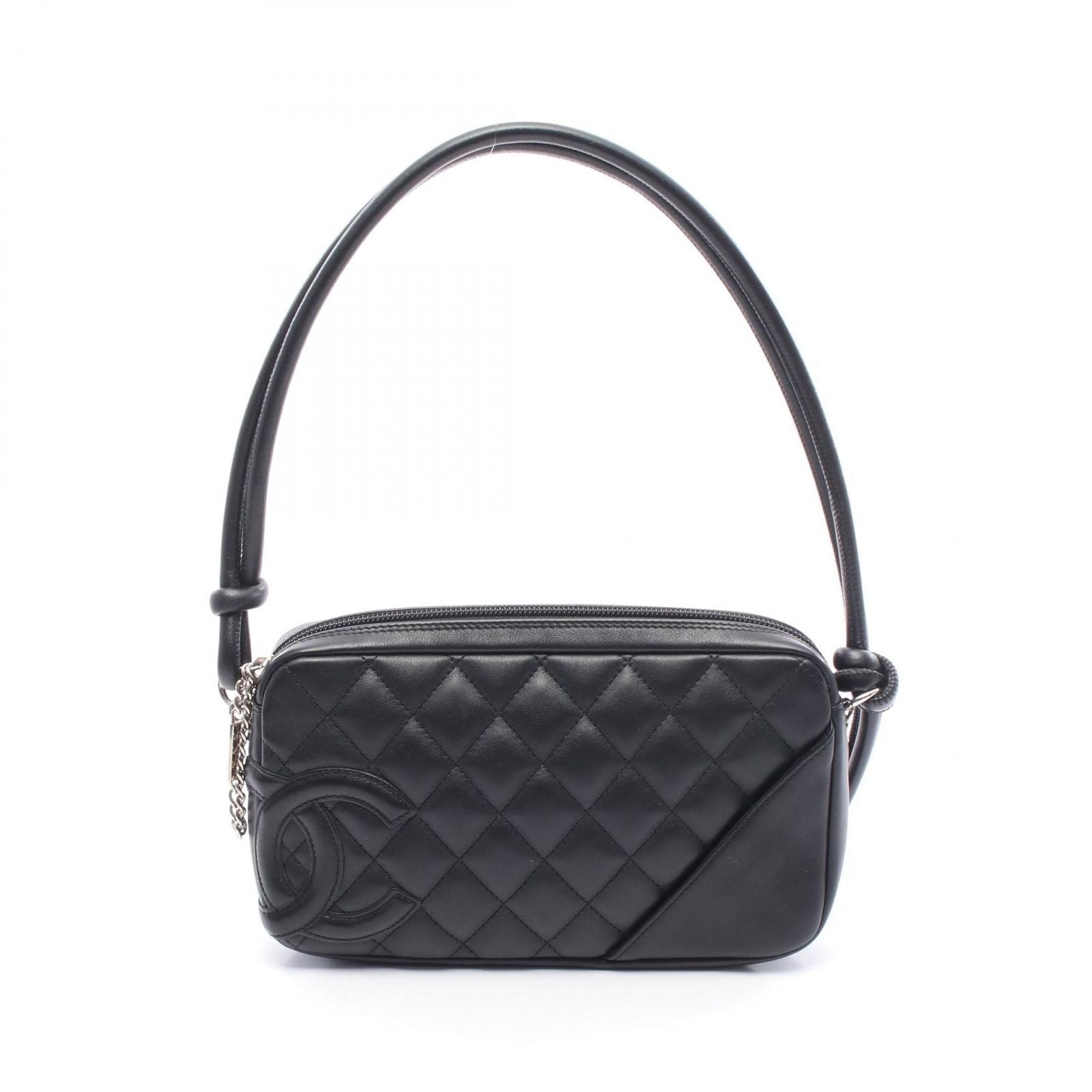 Chanel Handbag Cambon Line Black Leather Aninesa pouch