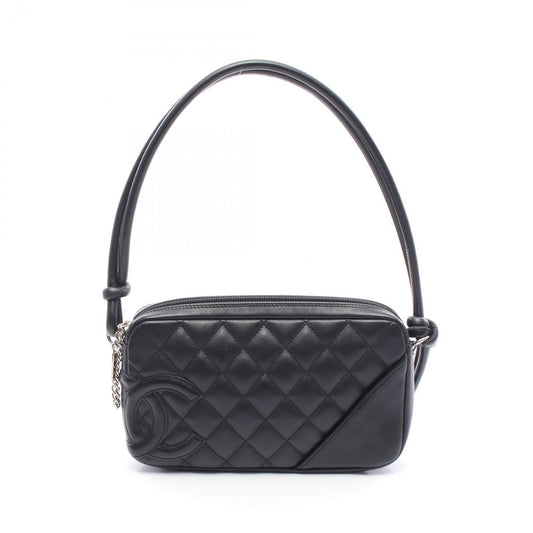 Chanel Handbag Cambon Line Black Leather Aninesa pouch