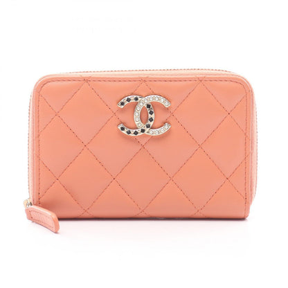 Chanel Coin Case Quilted Laleorange Lambskin