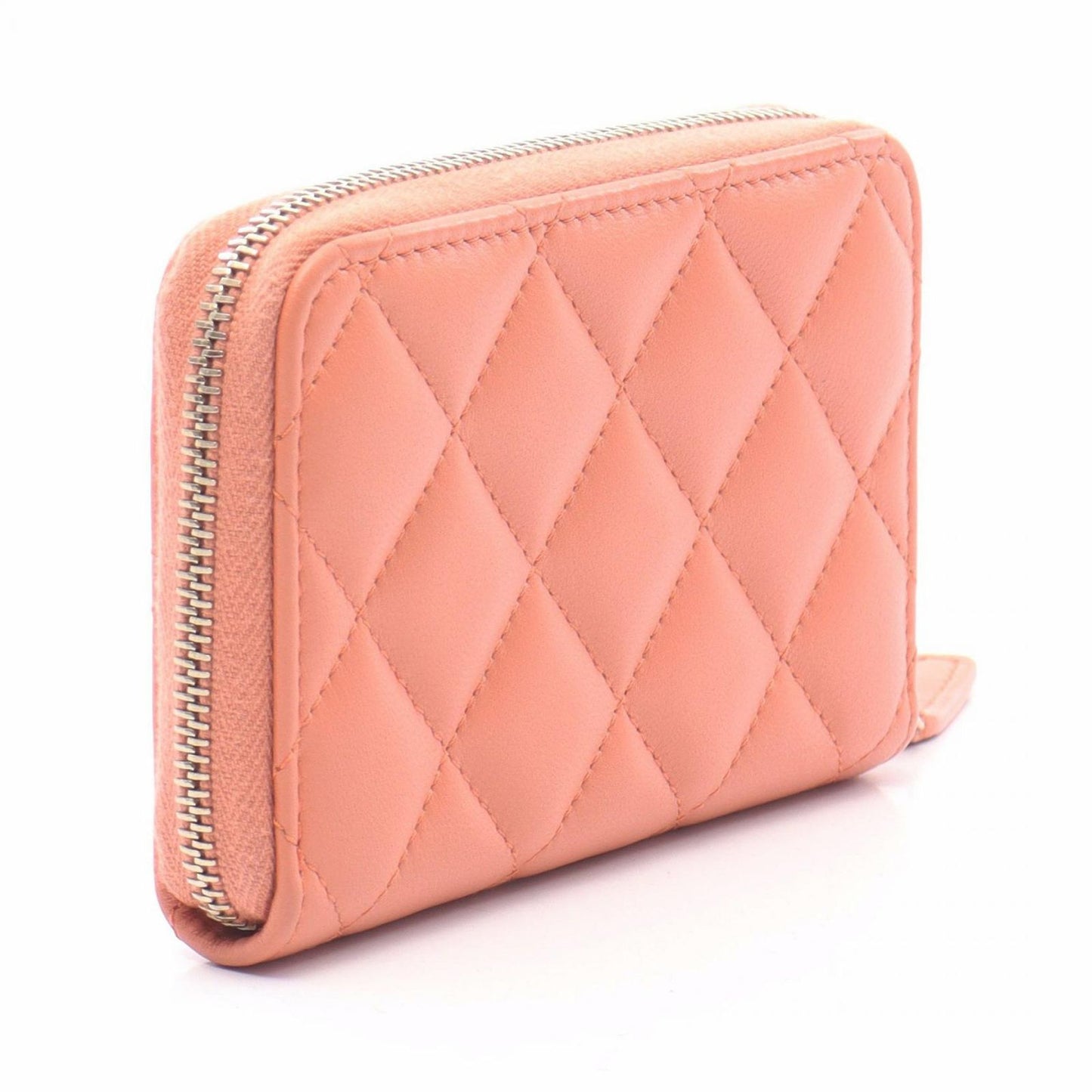 Chanel Coin Case Quilted Laleorange Lambskin — view 2