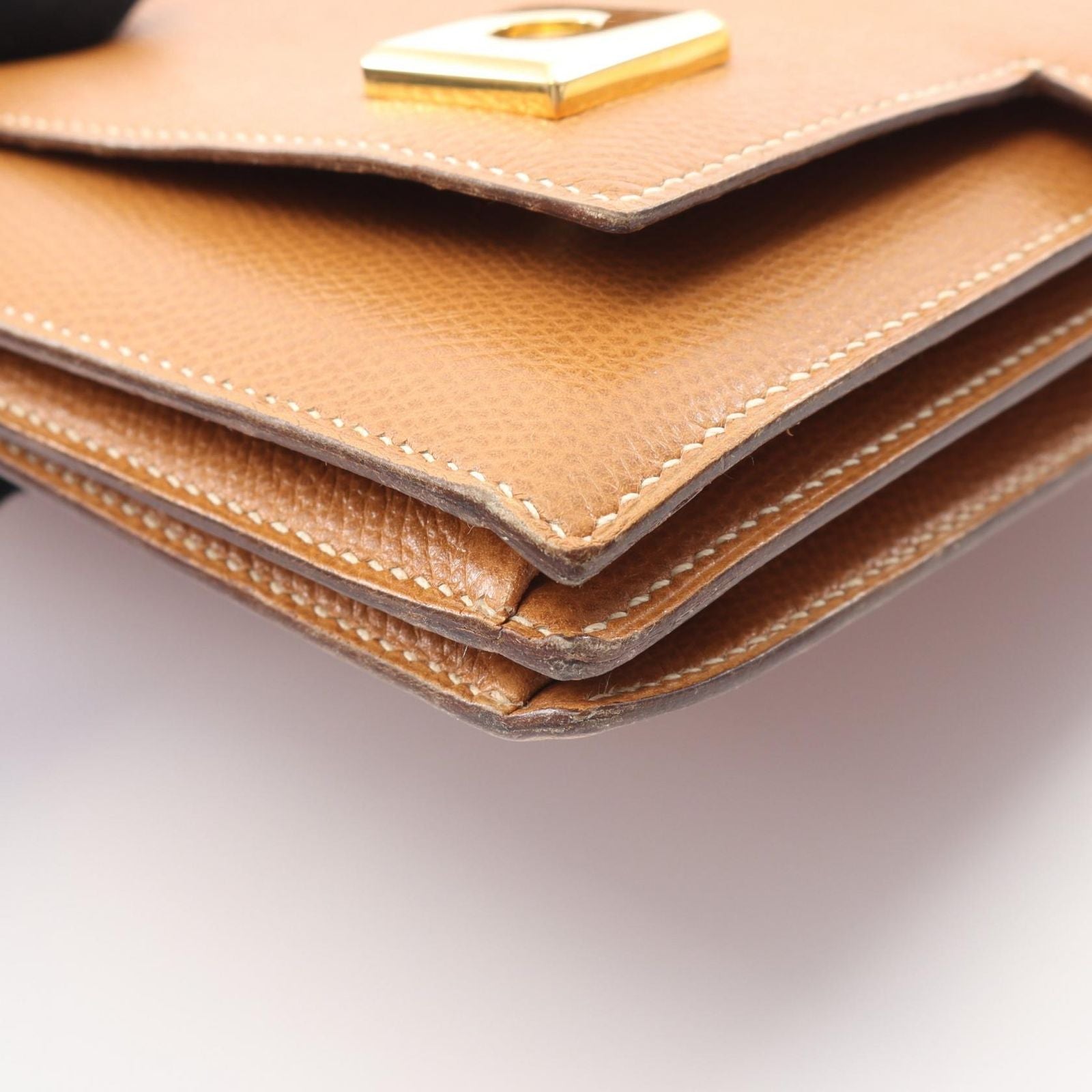 Hermes Handbag Aof Gold Leather — view 7