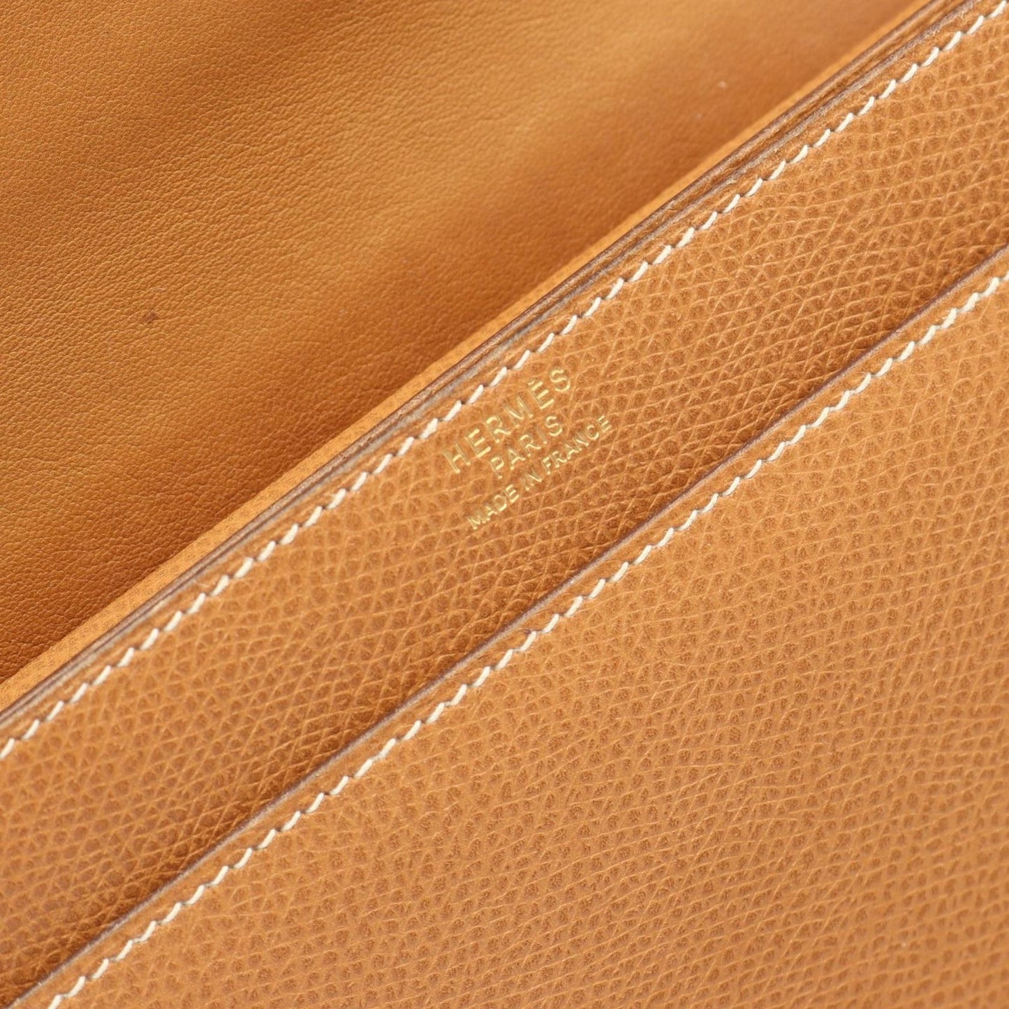 Hermes Handbag Aof Gold Leather — view 4